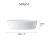 Mikasa Chalk Porcelain Oval Pie Dish, 18cm, White image 4