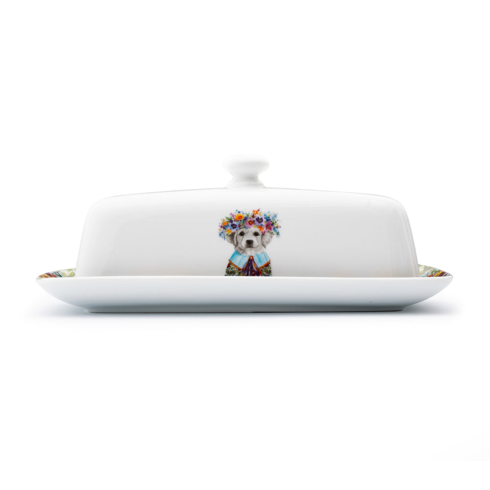 Mikasa Tipperleyhill Decorative Ceramic Butter Dish With Lid, 21 x 11 x 7CM image 1