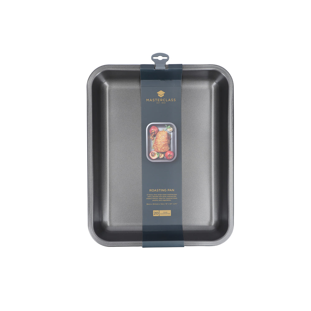 MasterClass Non-Stick Large Sloped Roasting Pan, 39cm x 31cm