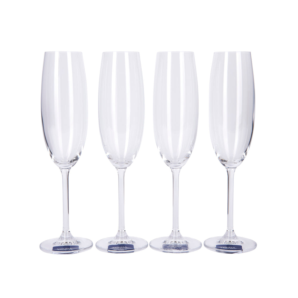 Mikasa Julie Set Of 4 8Oz Flute Glasses