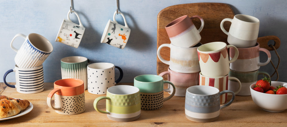 Mikasa Wax Resist Green Glaze Mug, 390ML