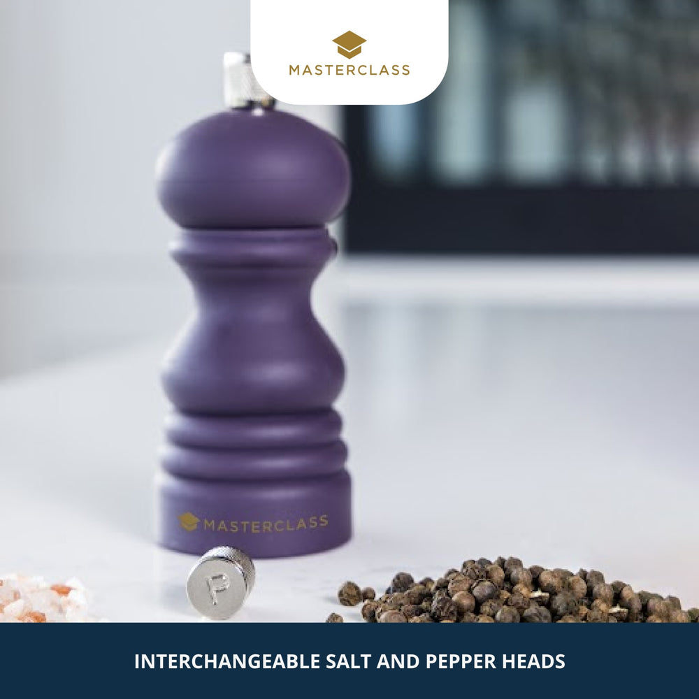 MasterClass Purple Salt/Pepper Mill With Interchangeable Cap, Ceramic 12cm