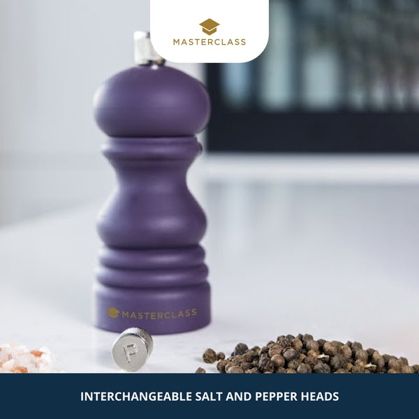 MasterClass Purple Salt/Pepper Mill With Interchangeable Cap, Ceramic 12cm image 6