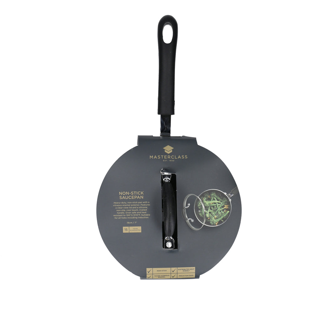 MasterClass Non-Stick Heavy Duty Saucepan, 18cm
