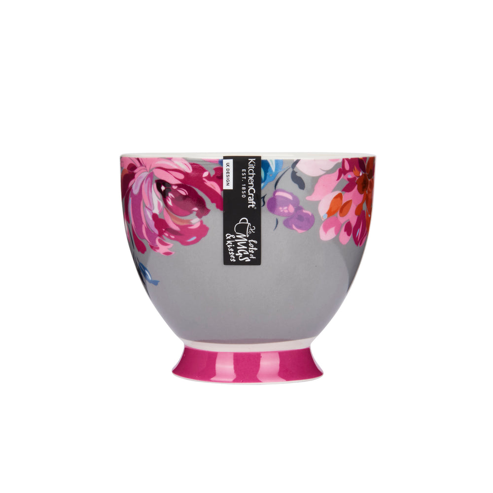 Set of 4 KitchenCraft China Floral Border Mugs