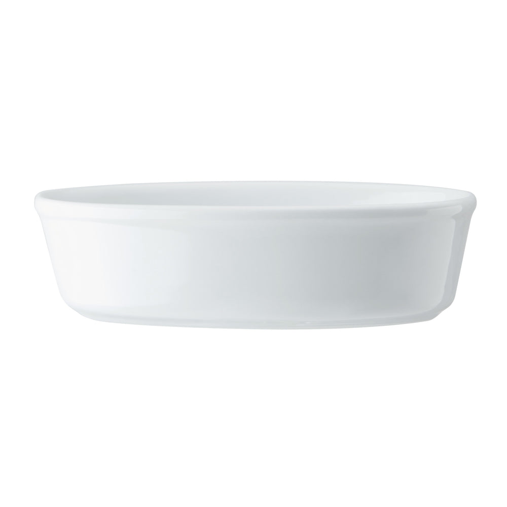 Mikasa Chalk Porcelain Oval Pie Dish, 18cm, White image 1