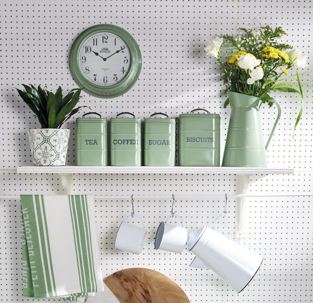 Living Nostalgia Metal Sugar Canister - English Sage Green