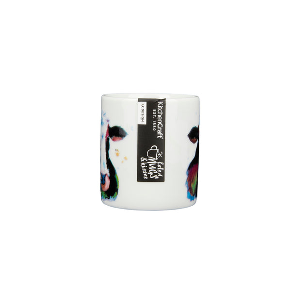 KitchenCraft 80ml Porcelain Watercolour Cow Espresso Cup image 3