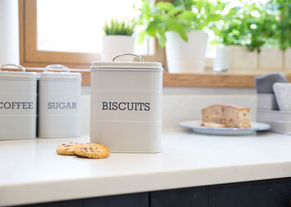 Living Nostalgia French Grey Biscuit Tin