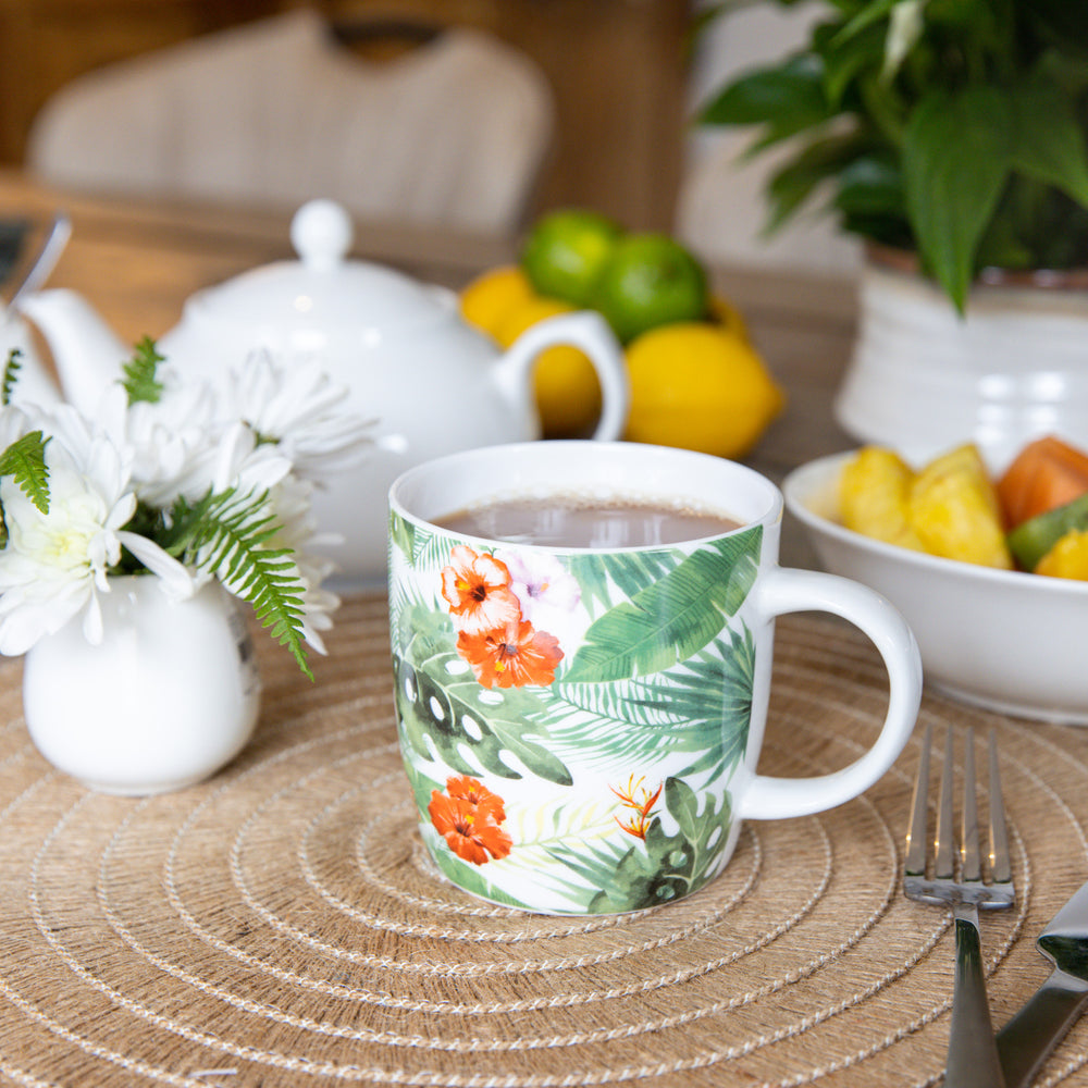 KitchenCraft China Palm Leaf Mug
