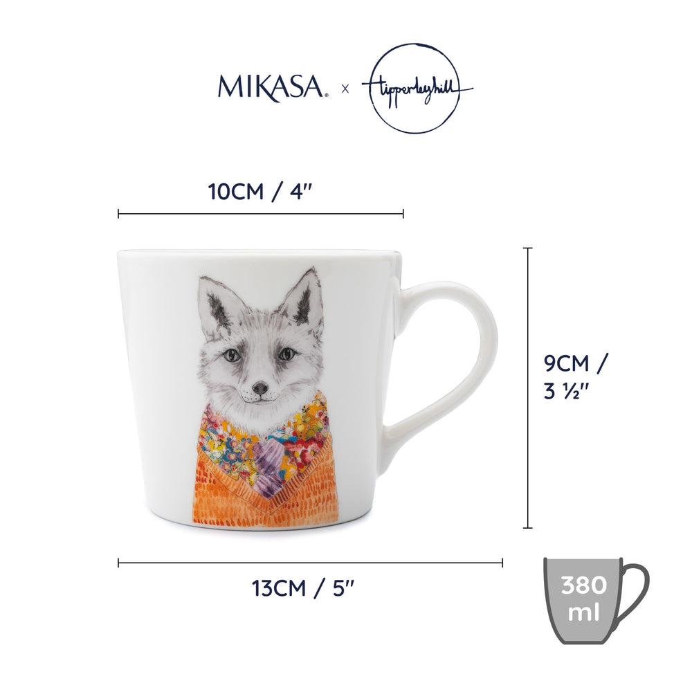 Mikasa Tipperley Fox Fine China Mug, 13 x 9 x 9CM, 380ML