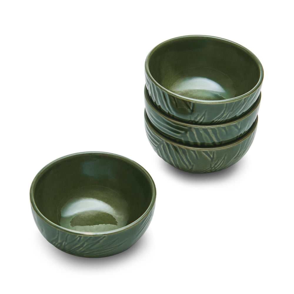 Mikasa Jardin Stoneware Dip Bowls, Set of 4, 10cm, Green