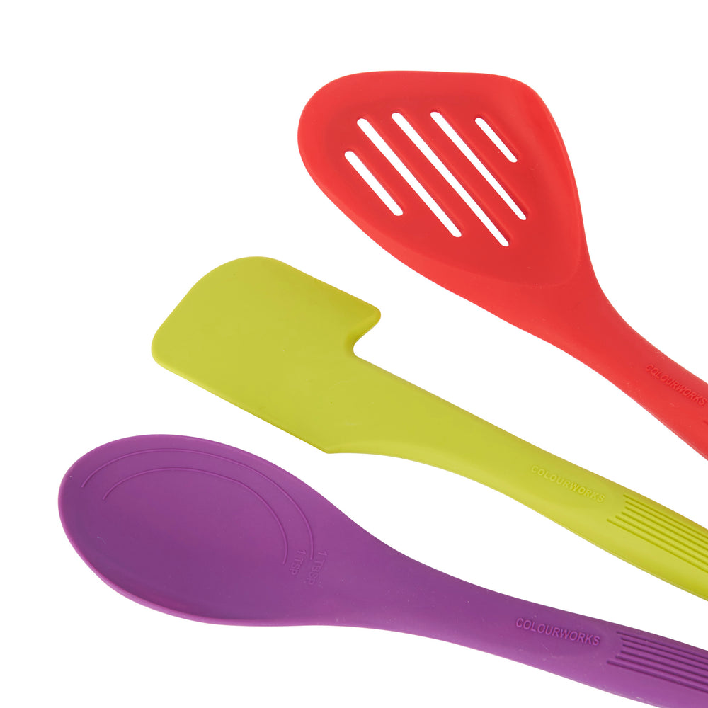 Colourworks 3-Piece Silicone Kitchen Utensils Set