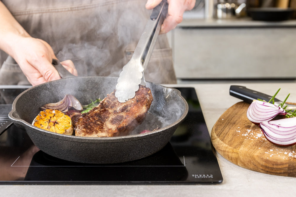 KitchenCraft Deluxe Cast Iron Grill Pan, 24cm