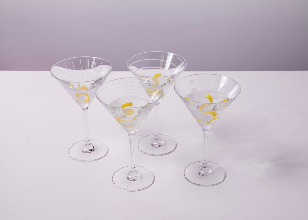Mikasa Cheers Set of 4 Martini Glasses