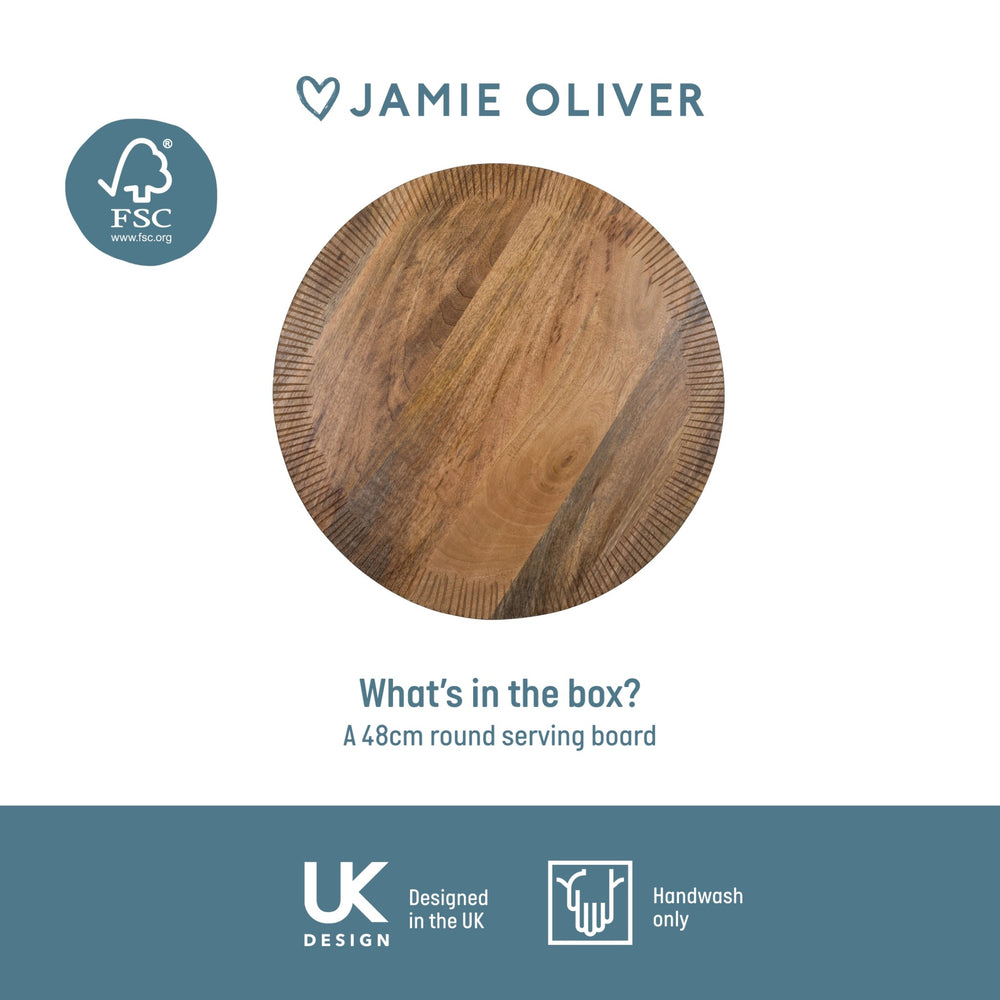 Jamie Oliver Big Love 'All-Rounder' Serving Board, Mango Wood, 48cm
