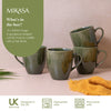 Mikasa Jardin Stoneware Mugs, Set of 4, 420ml, Green image 8