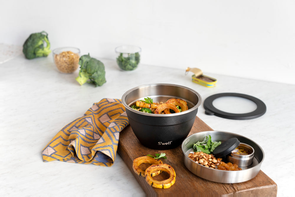 S'well Onyx Salad Bowl Kit, 1.9L