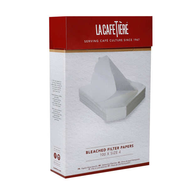 La Cafetière Bleached Coffee Filter Papers - Size 4, 100 pieces image 3