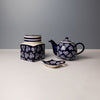 3pc Ceramic Tea Set with Globe® 4-Cup Teapot, Canister and Tea Bag Tidy - Small Daisies image 2