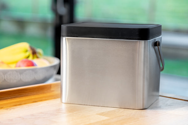 MasterClass Stainless Steel Compost Bin with Antimicrobial Lid image 2