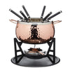 7pc Fondue Set, including Copper Fondue Pot with 5x Forks and Slate Serving Platter with Copper Handles image 3