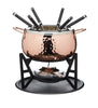 7pc Fondue Set, including Copper Fondue Pot with 5x Forks and Slate Serving Platter with Copper Handles