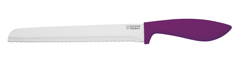 Colourworks 6 Piece Knife Block Set with Wooden Block and Chopping Board