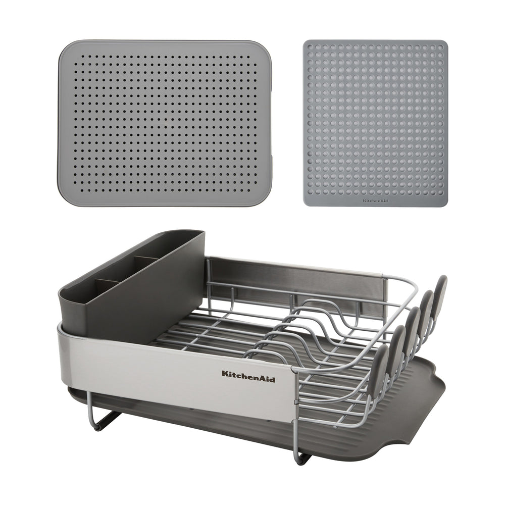 KitchenAid 3pc Sink Set with Dish Drying Rack, Board and Sink Mat
