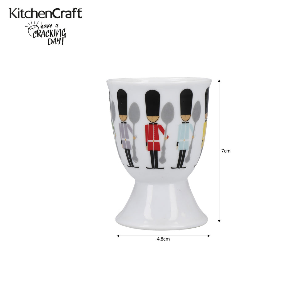 KitchenCraft Soldier Egg Cup Set - Porcelain, 4 Pieces