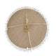 Natural Elements Set of 4 Woven Hessian Placemats with Pom Pom Decorations