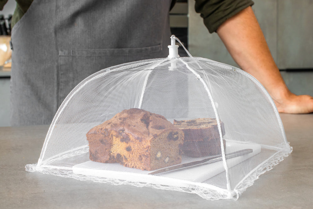 KitchenCraft 30cm White Umbrella Food Cover