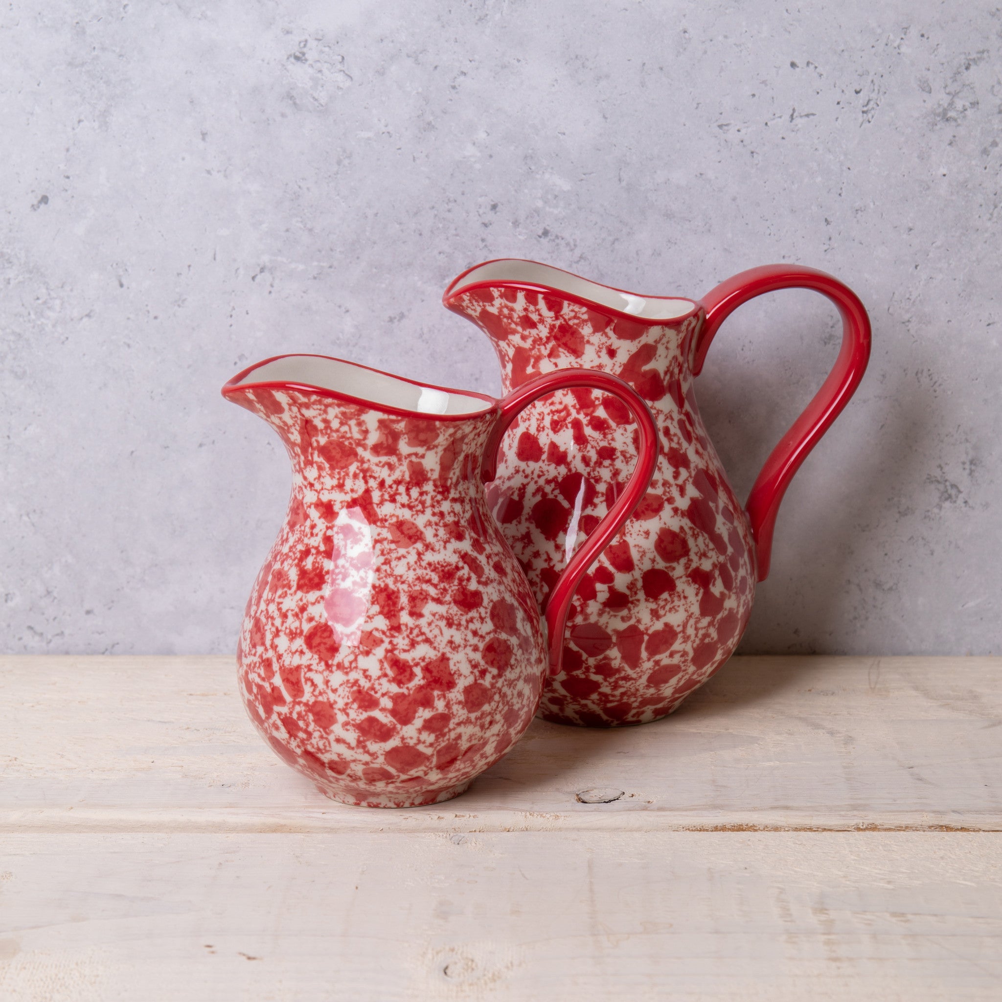 London Pottery Splash® Small and Medium Jugs Set Red CookServeEnjoy