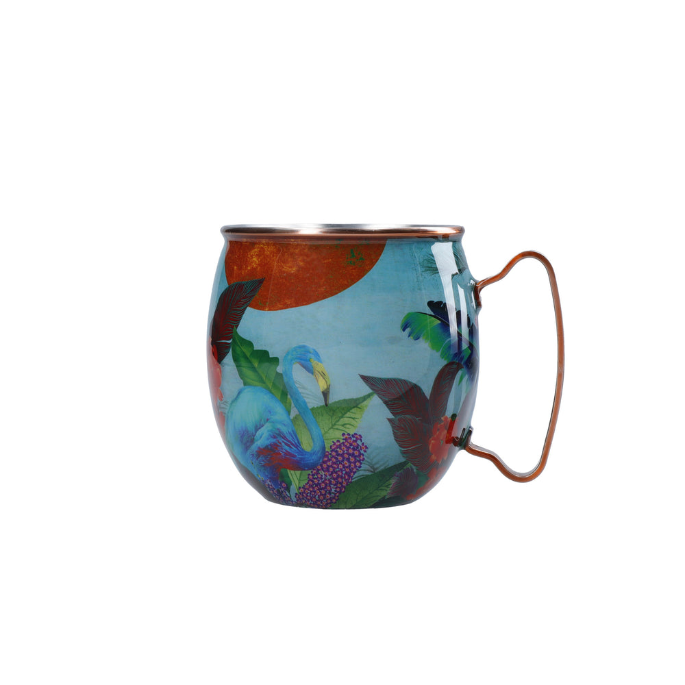 Mikasa x Sarah Arnett Stainless Steel Moscow Mule Mug with Flamingo Print, 450ml image 1