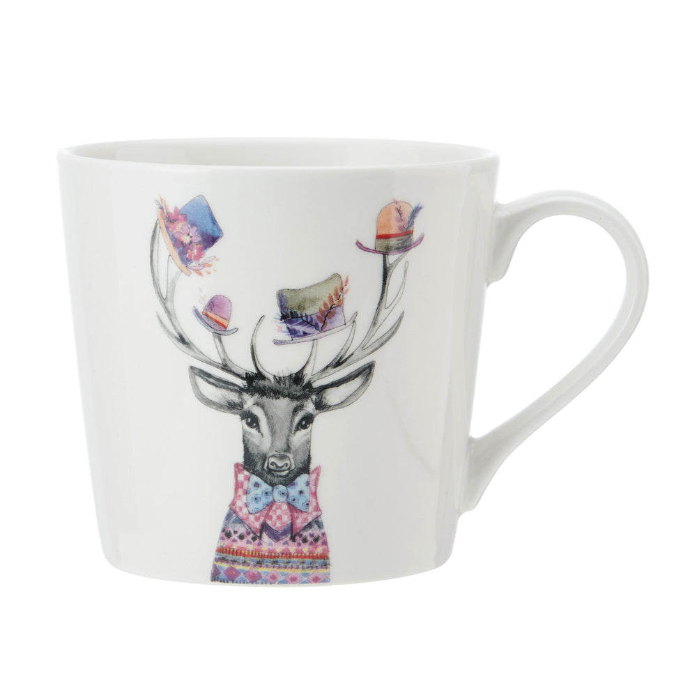 Mikasa Tipperleyhill Stag Print Fine China Mug, 380ml image 1