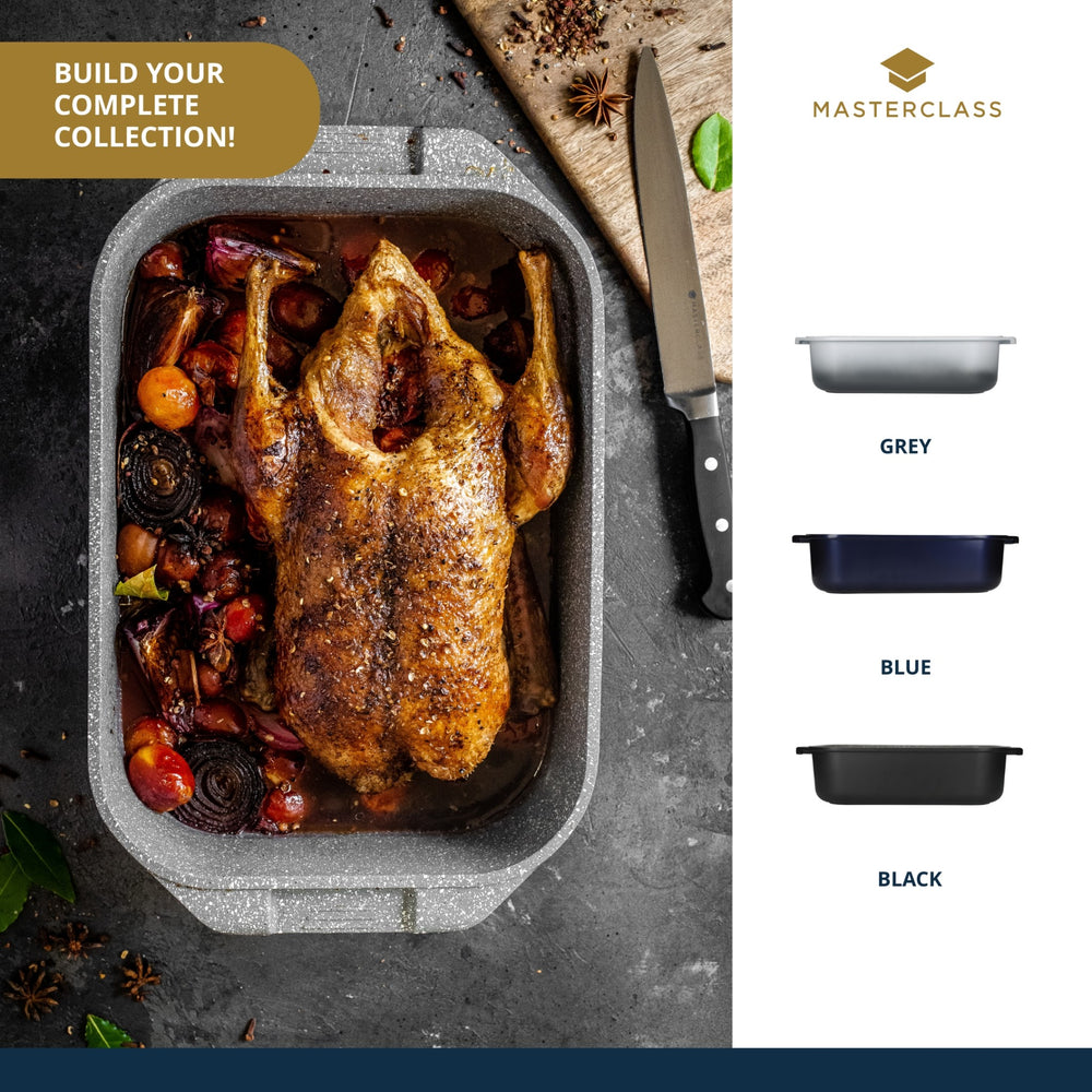 MasterClass Large Roasting Tin with Handles Metallic Blue