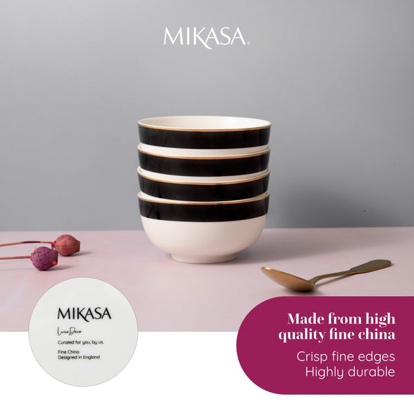 Mikasa Luxe Deco China Cereal Bowls, Set of 4, 14cm image 10