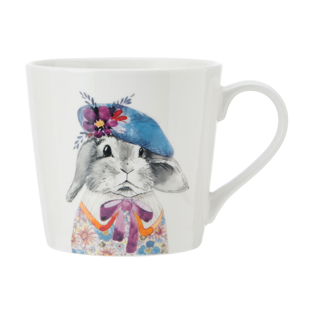 Mikasa Tipperleyhill Rabbit Print Fine China Mug, 380ml image 1