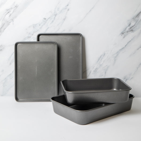 4pc Non-Stick Bakeware Set with 2x Roasting Pans and 2x Baking Trays image 2