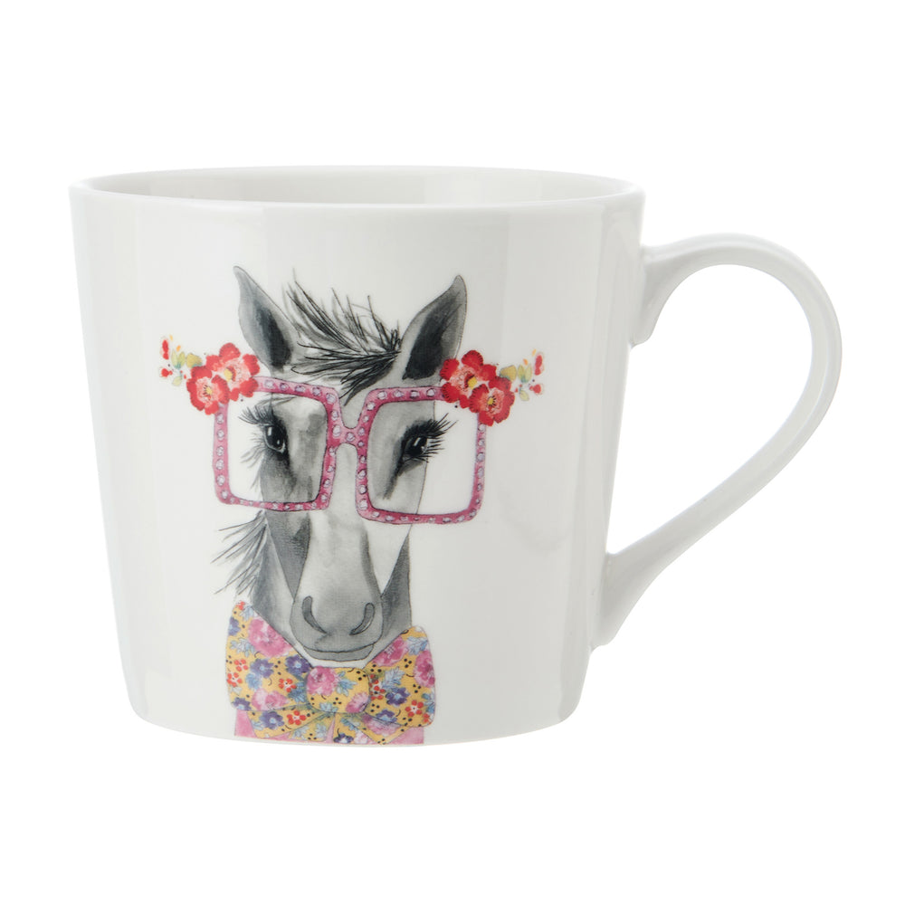 Mikasa Tipperleyhill Horse Print Fine China Mug, 380ml image 1