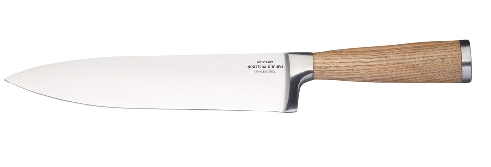 Industrial Kitchen 5-Piece Stainless Steel Knife Set and Knife Block