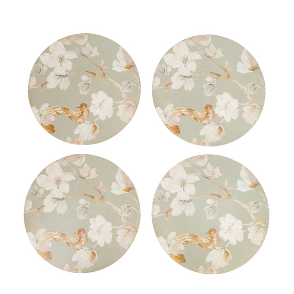 Creative Tops Duck Egg Floral Pack Of 4 Round Premium Placemats image 3