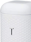 Lovello Retro Tea Canister with Geometric Textured Finish - Ice White image 7