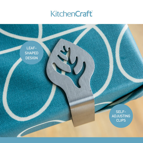 KitchenCraft Set of 4 Leaf Shaped Stainless Steel Table Cloth Clips image 10