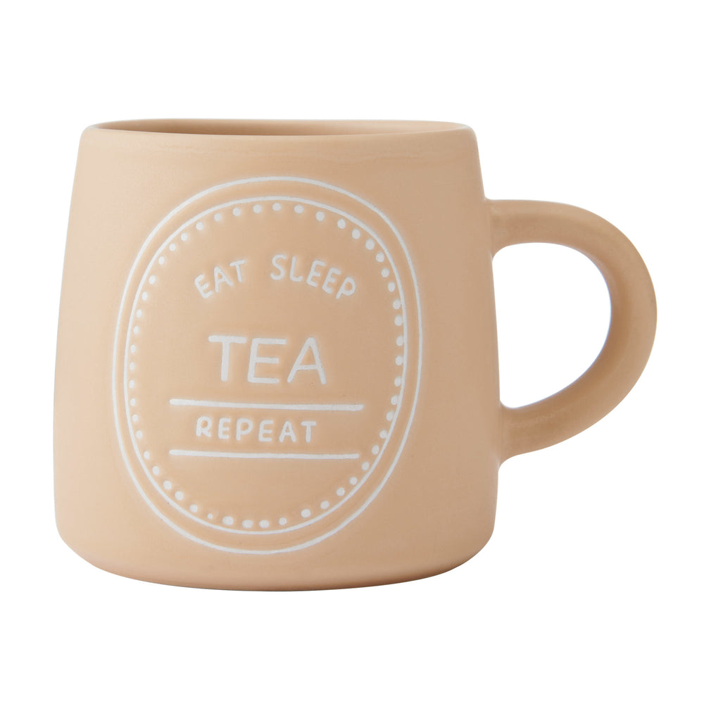 Mikasa Eat Sleep Tea Repeat Mug, 400ML image 1
