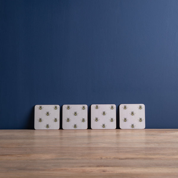 Creative Tops Country Bee Set Of 4 Square Coasters, Grey 10.5 x 10.5 x 2CM image 2