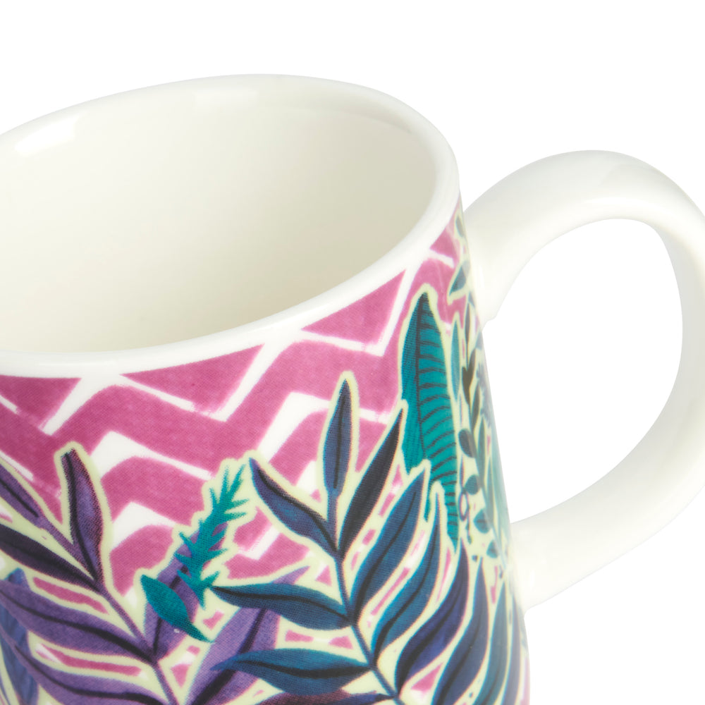 KitchenCraft Espresso Mug Exotic Leaves Design