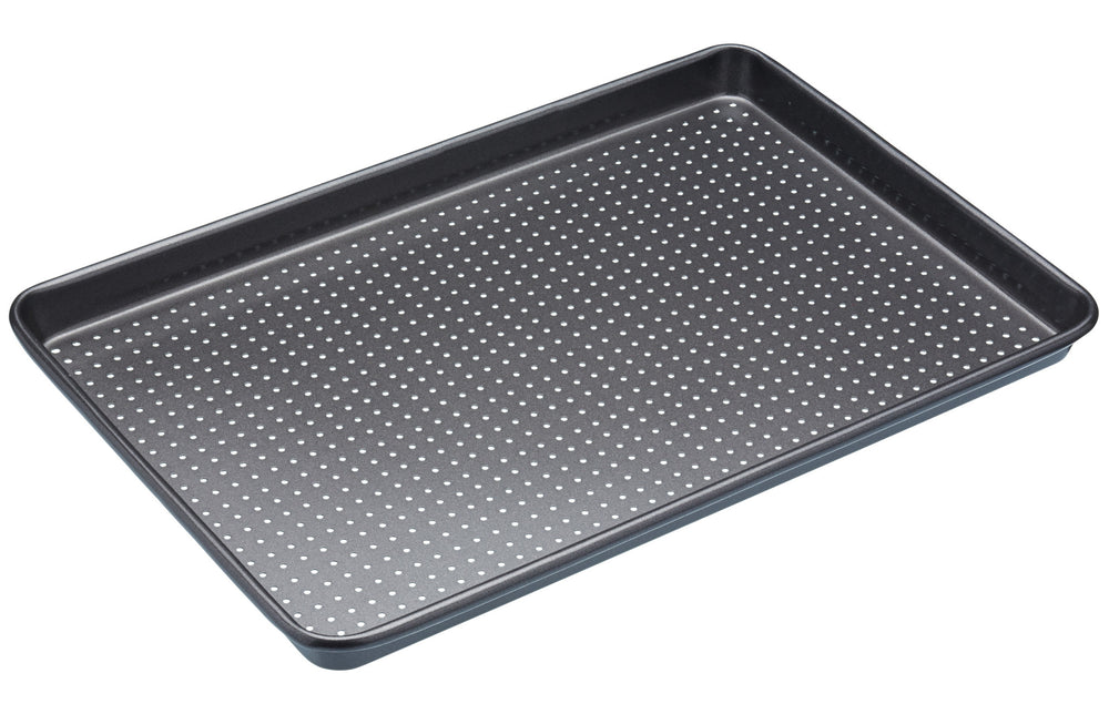 4pc Crusty Bake Non-Stick Bakeware Set with Quiche Tin, Pizza Crisper, Baguette Tray and Baking Tray