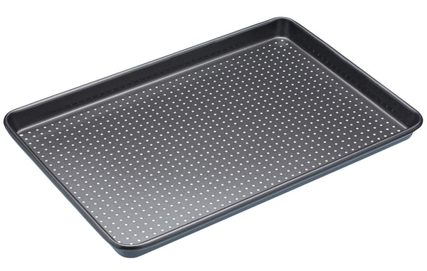 5pc Crusty Bake Non-Stick Bakeware Set with 25cm Quiche Tin, 32cm Pizza Crisper, 12-hole Yorkshire Pudding Tray, 2lb Loaf Pan and 32cm Baking Tray image 5