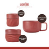 La Cafetière 3pc, Family Mug Set, 380ml, 200ml and 100ml, Red